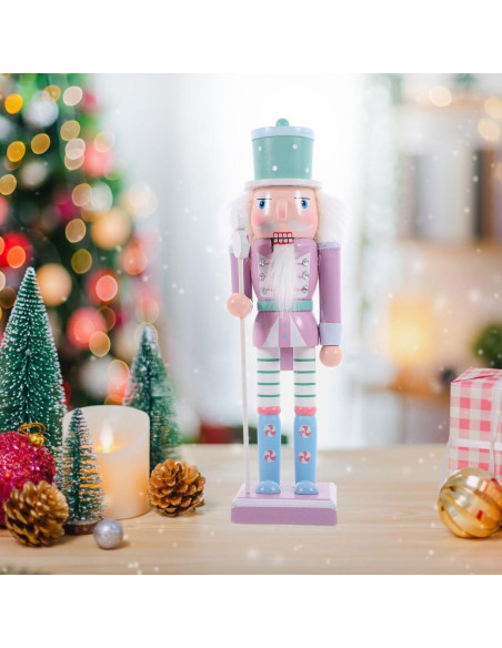 Adorno de Cascanueces de Madera Homoyoyo 25cm Decoración Navideña