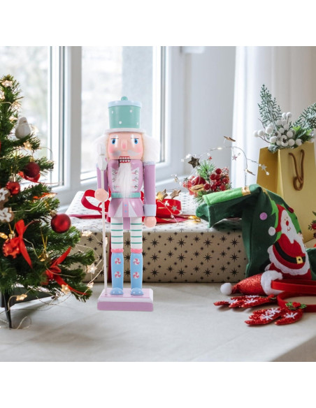 Adorno de Cascanueces de Madera Homoyoyo 25cm Decoración Navideña