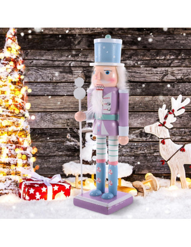 Adorno de Cascanueces de Madera Homoyoyo 25cm Decoración Navideña