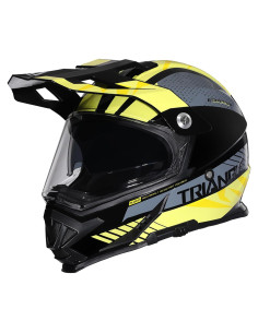 Casco TRIANGLE AH609 Dual Sport para Motocicleta Amarillo