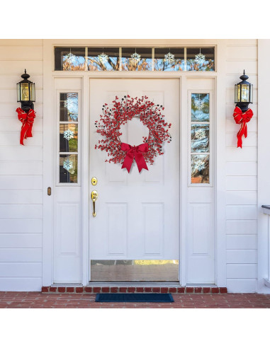 Corona Navideña Artificial Sggvecsy 45.72 cm con Baya Roja