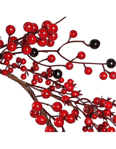 Corona Navideña Artificial Sggvecsy 45.72 cm con Baya Roja