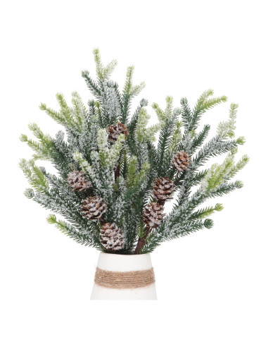 3 Ramas de Pino Artificial con Escarcha y Piñas Kesywale