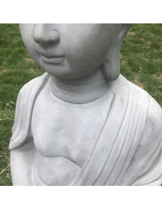 Estatua Buda Meditador Sentado Kante 65 cm Concreto Gris 2