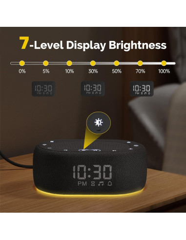 Máquina de Ruido Blanco 1Mii R3 con Luz Nocturna y App - Negro