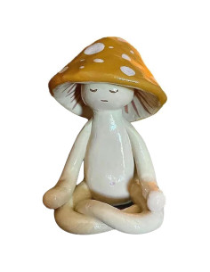 Estatua de Hongo de Meditación CYjorkbgg 8 cm Resina Decorativa