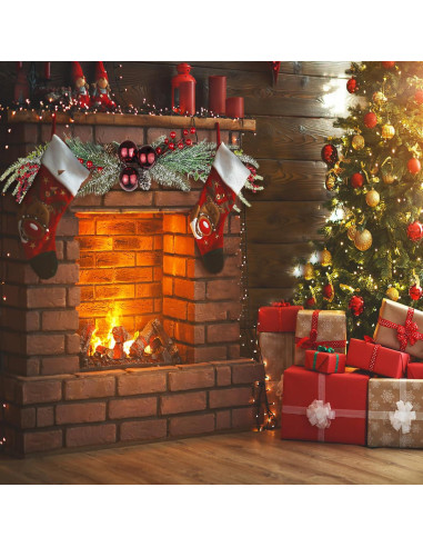 Corona Navideña Artificial CISDUEO 70 cm con Berries y Bolas Rojas