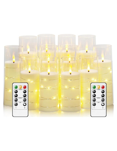 Velas LED Sin Llama Sasigeiaa con Control Remoto - 12 Piezas