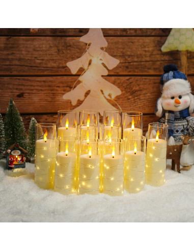 Velas LED Sin Llama Sasigeiaa con Control Remoto - 12 Piezas