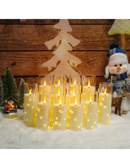 Velas LED Sin Llama Sasigeiaa con Control Remoto - 12 Piezas