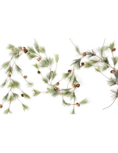 Guirnalda de Pino Ahumado CraftMore 1.83m con Piñas