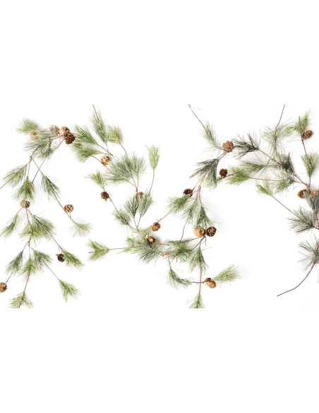 Guirnalda de Pino Ahumado CraftMore 1.83m con Piñas