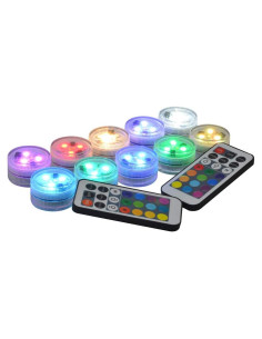 Luces LED sumergibles Halloween KITOSUN 10 piezas RGB 3.81 cm