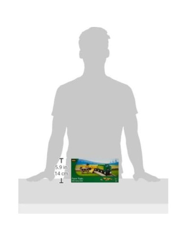 Conjunto de Tren de Granja BRIO 5 Piezas Madera Sostenible