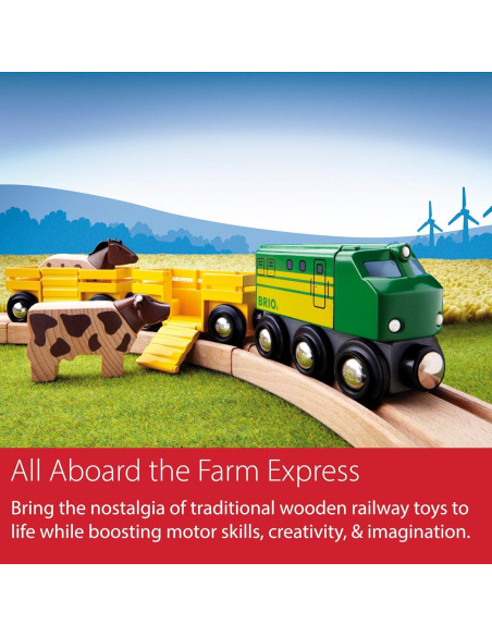 Conjunto de Tren de Granja BRIO 5 Piezas Madera Sostenible Conjunto de Tren de Granja BRIO 5 Piezas Madera Sostenible