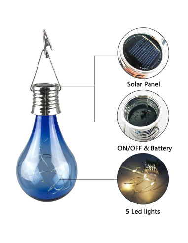 Bombillas de Luz Solar Pearlstar para Jardín - Paquete de 6