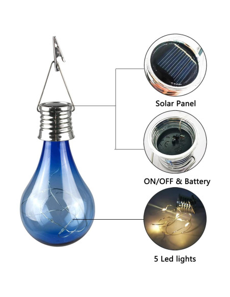 Bombillas de Luz Solar Pearlstar para Jardín - Paquete de 6