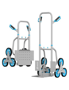 Carretilla de Escalera Teprovo Plegable 440lb 6 Ruedas Azul