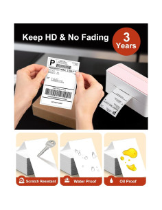 Etiquetas Térmicas Phomemo 4x6, 500 PCS Resistentes al Agua 2