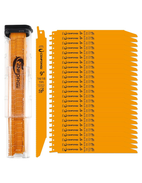 Cuchillas de Sierra Recíproca Cenforge 25PC 22.86cm 14-18 TPI