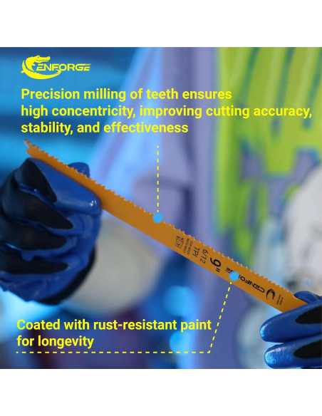 Cuchillas de Sierra Recíproca Cenforge 25PC 22.86cm 14-18 TPI