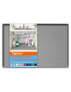 Alfombrilla Silicona Impermeable TigeJoy 94x48 cm Gris Claro