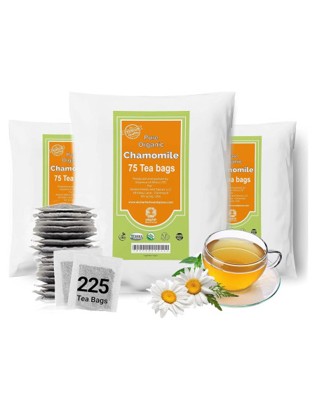 225 Bolsitas de Té de Manzanilla Akshit 100% Flores Secas 141g