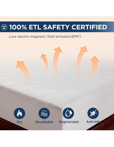 Almohadilla Térmica Queen Size Westinghouse 10 Niveles Calor