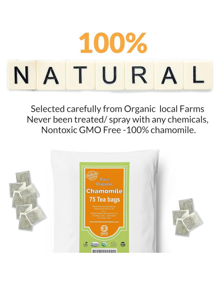 225 Bolsitas de Té de Manzanilla Akshit 100% Flores Secas 141g