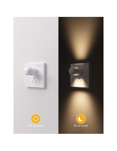 Luz Nocturna LED Enchufable GEPLAD 6-Pack 2700K Blanco Cálido