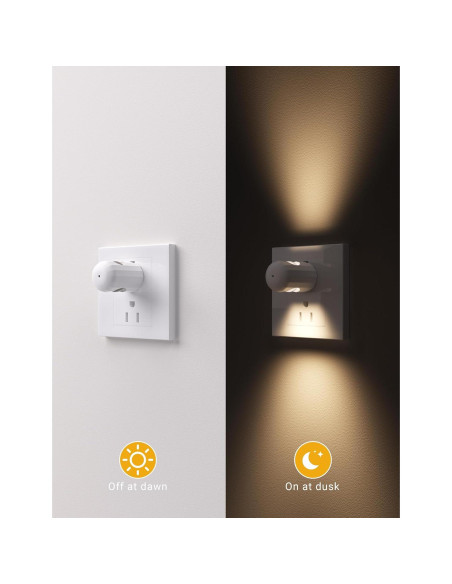 Luz Nocturna LED Enchufable GEPLAD 6-Pack 2700K Blanco Cálido