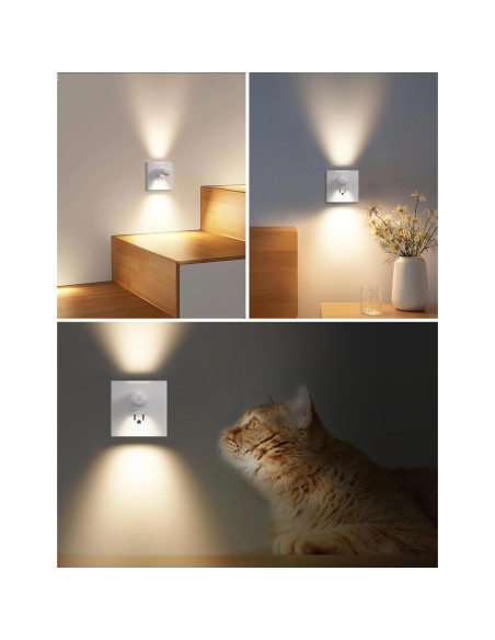 Luz Nocturna LED Enchufable GEPLAD 6-Pack 2700K Blanco Cálido