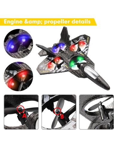 Dron RC RoofWorld L0712 2.4GHz 6 ejes fácil de volar