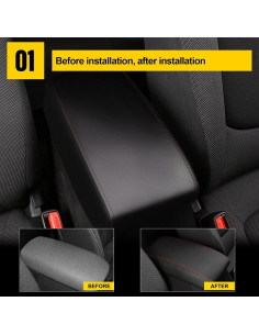 Cubierta de Reposabrazos AOMSAZTO para Toyota Camry 2012-2017 Negra 2