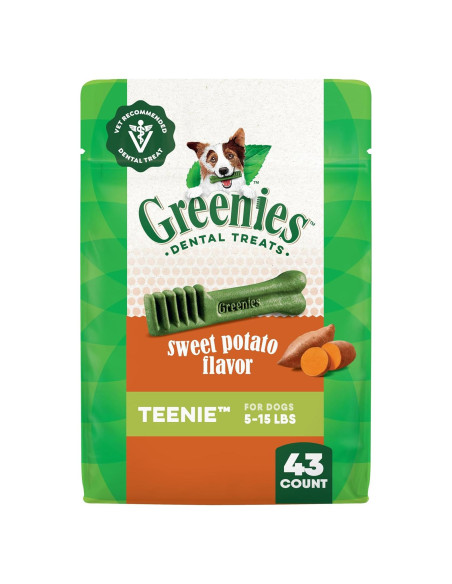 Golosinas Dentales Naturales GREENIES TEENIE Sabor Batata 340g