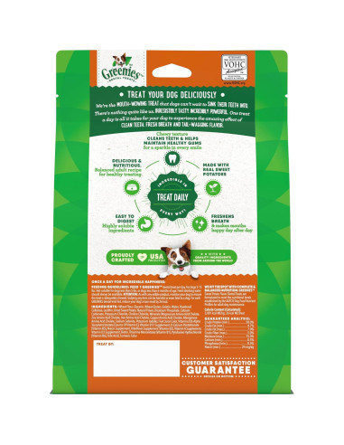 Golosinas Dentales Naturales GREENIES TEENIE Sabor Batata 340g