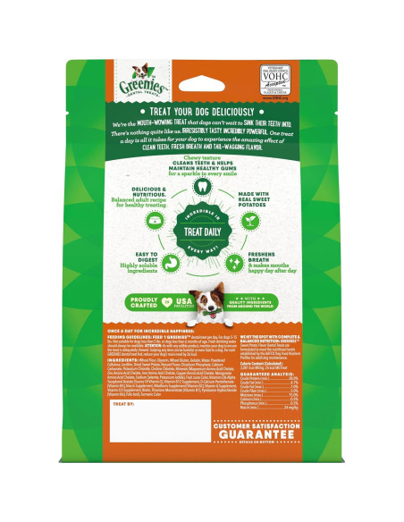 Golosinas Dentales Naturales GREENIES TEENIE Sabor Batata 340g