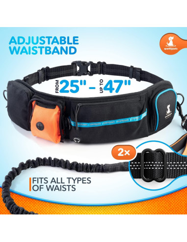 Correa de Cintura Manos Libres SparklyPets para Perros M/L