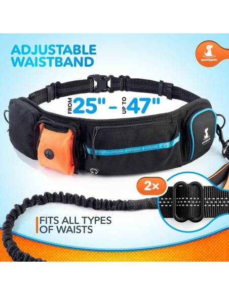 Correa de Cintura Manos Libres SparklyPets para Perros M/L