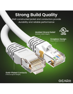 Cable Ethernet Cat 6 GearIT 0.91m Paquete de 100 Unidades 2
