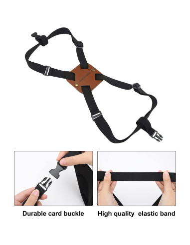 Correas de Equipaje Bungee Lapinchen 2Pack Marrón Ajustables