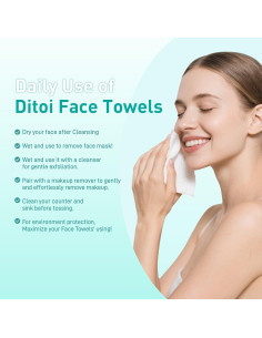 Toallas Faciales Desechables Ditoi XL 300 Unidades 25.4x30.5cm 2