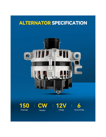 Alternador PHILTOP 150Amp 12V Compatible Chevy Colorado 2015-2016