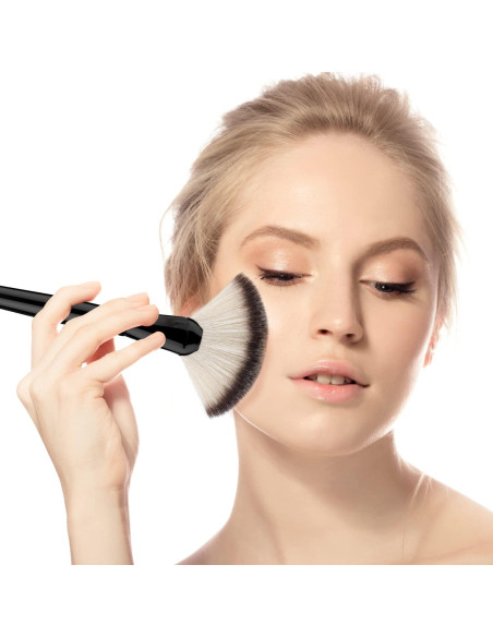 Brocha de Maquillaje Abanico Luxspire FDSX - Suave y Densa