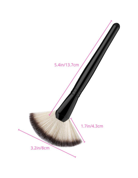 Brocha de Maquillaje Abanico Luxspire FDSX - Suave y Densa