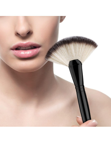 Brocha de Maquillaje Abanico Luxspire FDSX - Suave y Densa