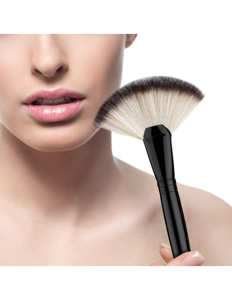 Brocha de Maquillaje Abanico Luxspire FDSX - Suave y Densa