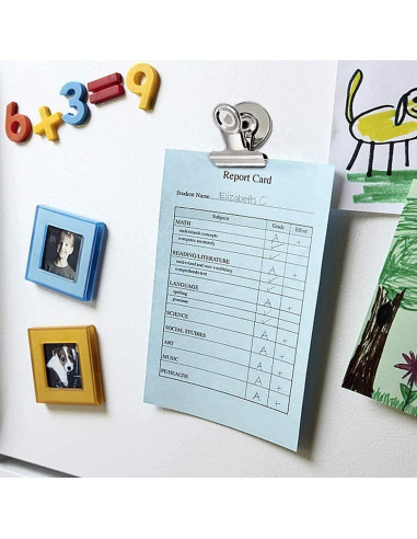 Clips Magnéticos VNDUEEY 12 Piezas Plateados para Nevera