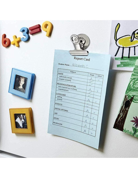 Clips Magnéticos VNDUEEY 12 Piezas Plateados para Nevera