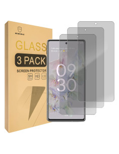 Protector de Pantalla Privado Mr.Shield para Google Pixel 6a 5G - 3 PCS Vidrio Templado Antiespía